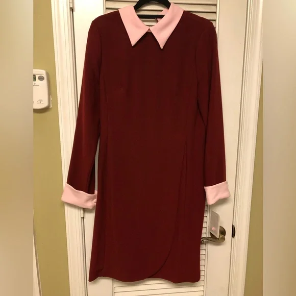mikael aghal red dress Mikael Aghal Wrap-Effect Pintucked Chiffon Midi Dress In Red - 60% Off